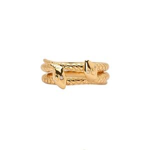 SOLD - Foundrae - Pair of TWO (2) Snake Wholeness Bookend Bands - 18k Gold